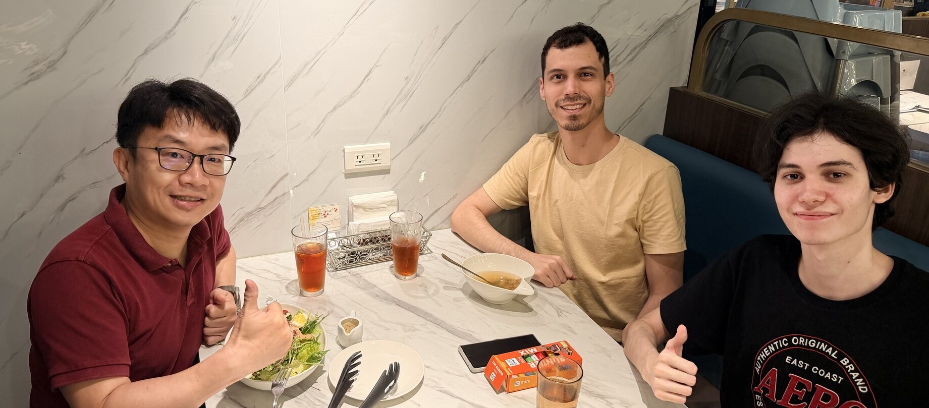 Laboratory capstone students David and Kevin returned to Taiwan to begin their master’s studies