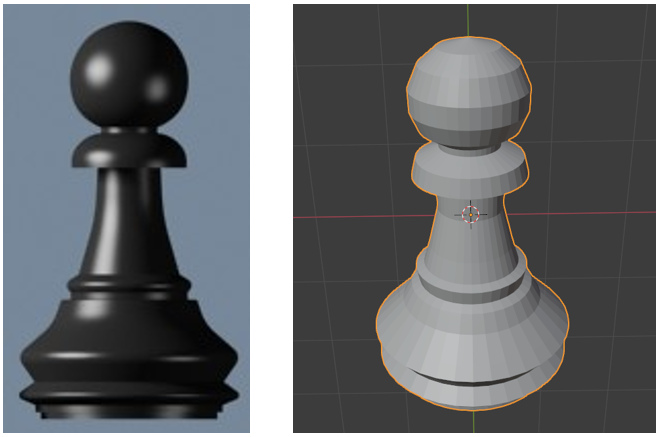 Blender 繪製西洋棋-使用Mesh 產生線段 + Spin運算